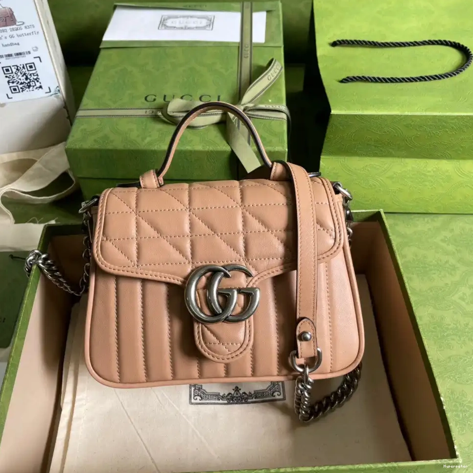 Hyper Peter GUCCI Bag Mini Marmont GG Top Handle 0602